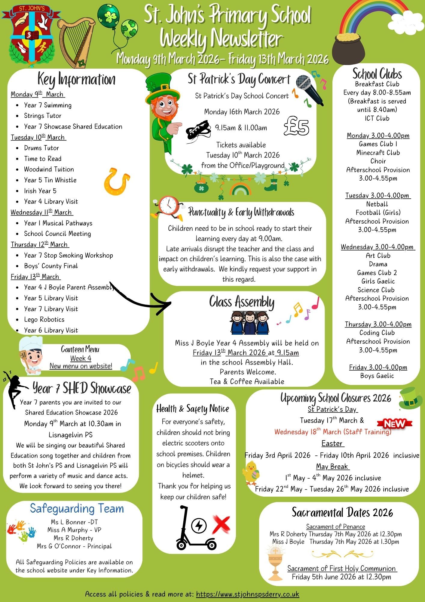 Weekly Newsletter Monday 9th March 2026