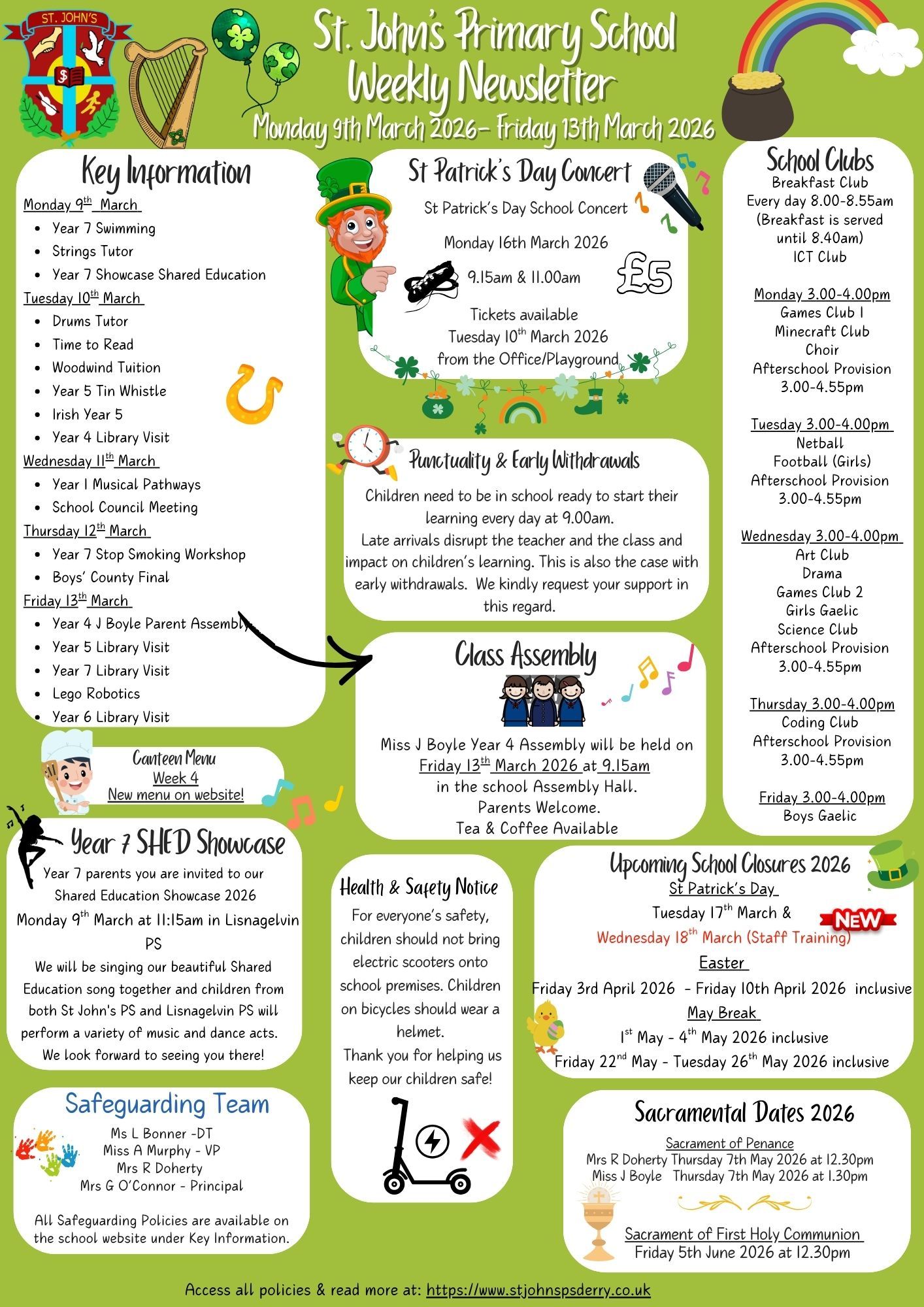 Weekly Newsletter Monday 9th March 2026