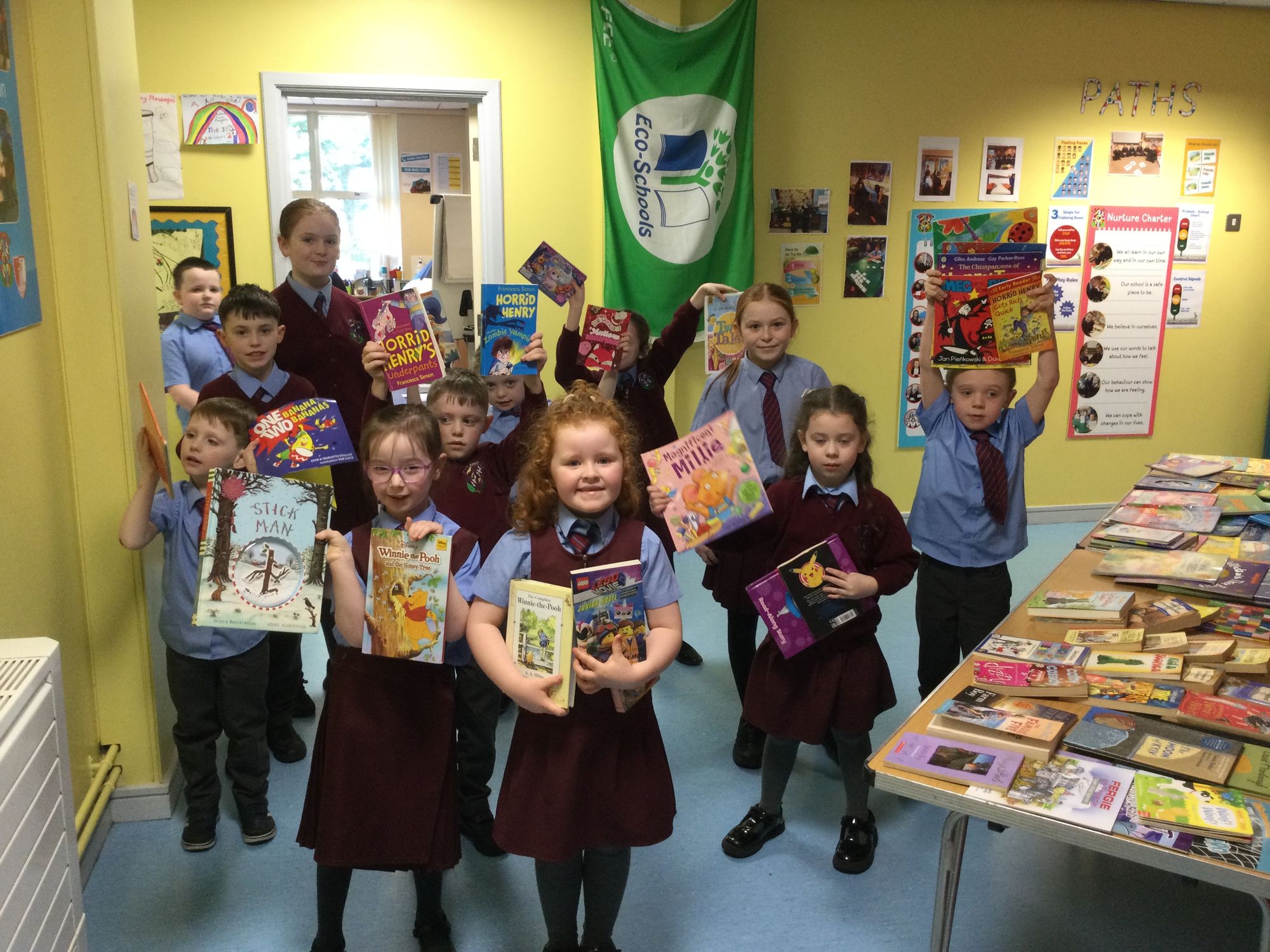 Some happy customers at the World Book Day swap shops.