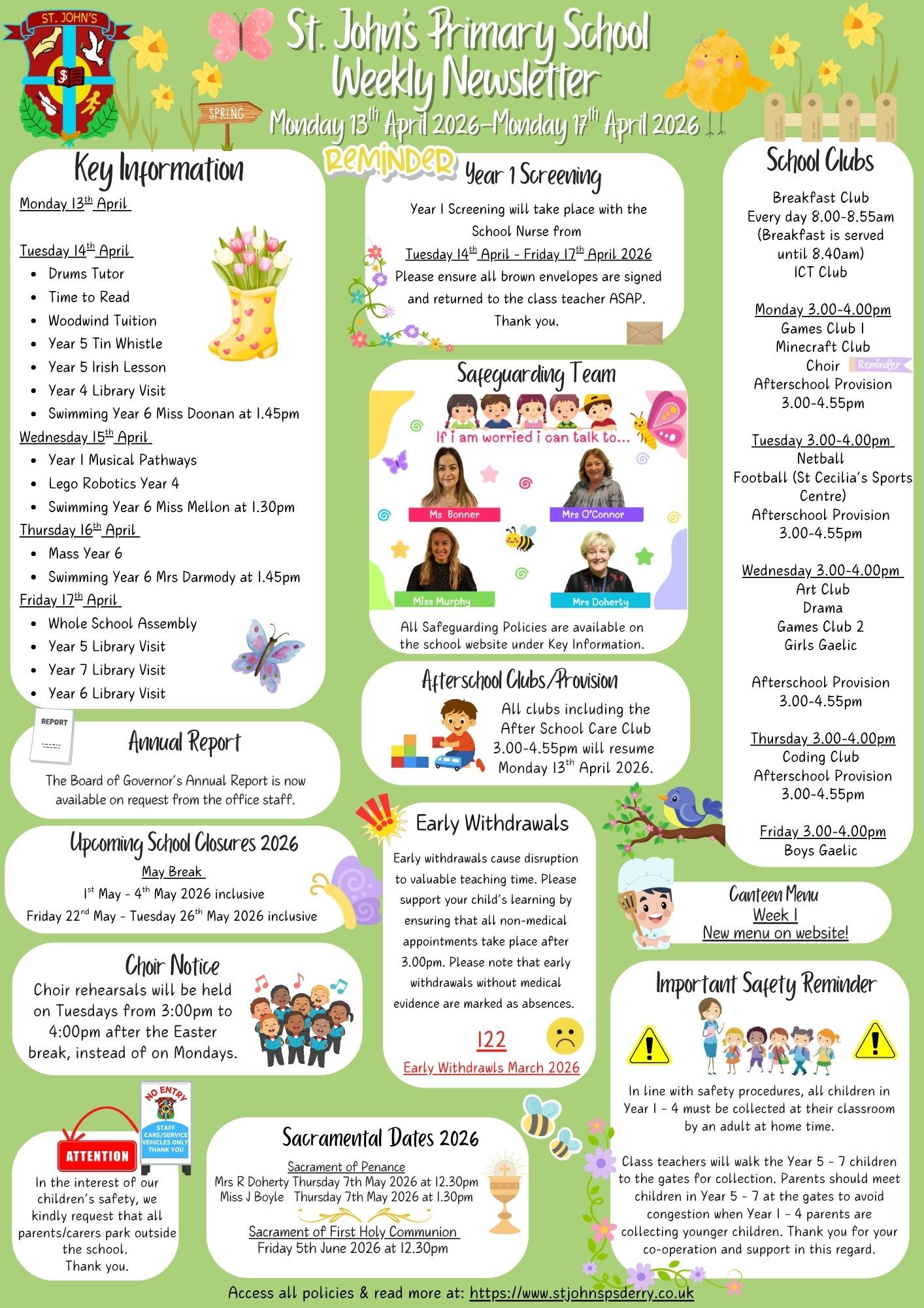 Weekly Newsletter Monday 13th April 2026