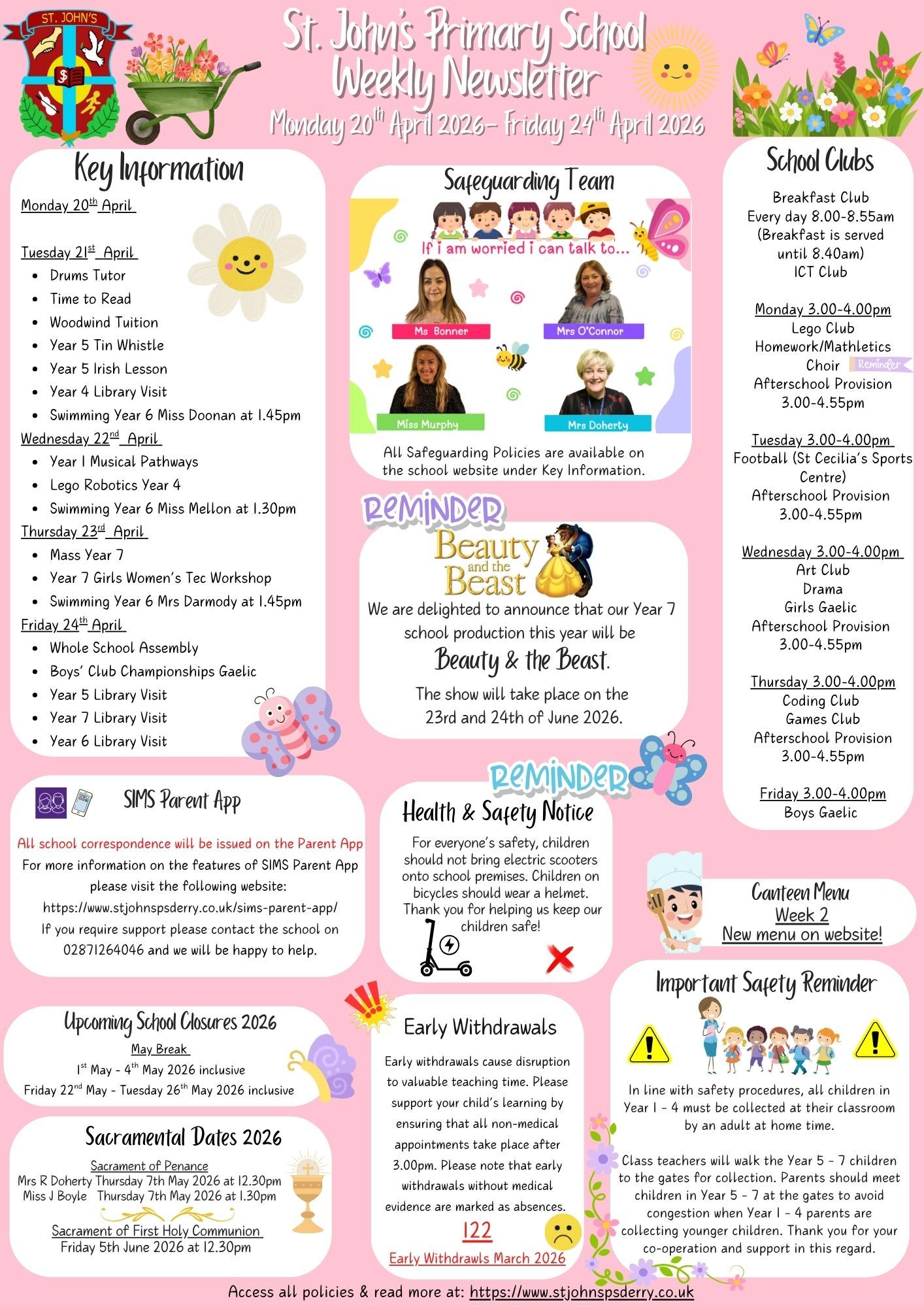 Weekly Newsletter Monday 20th April 2026