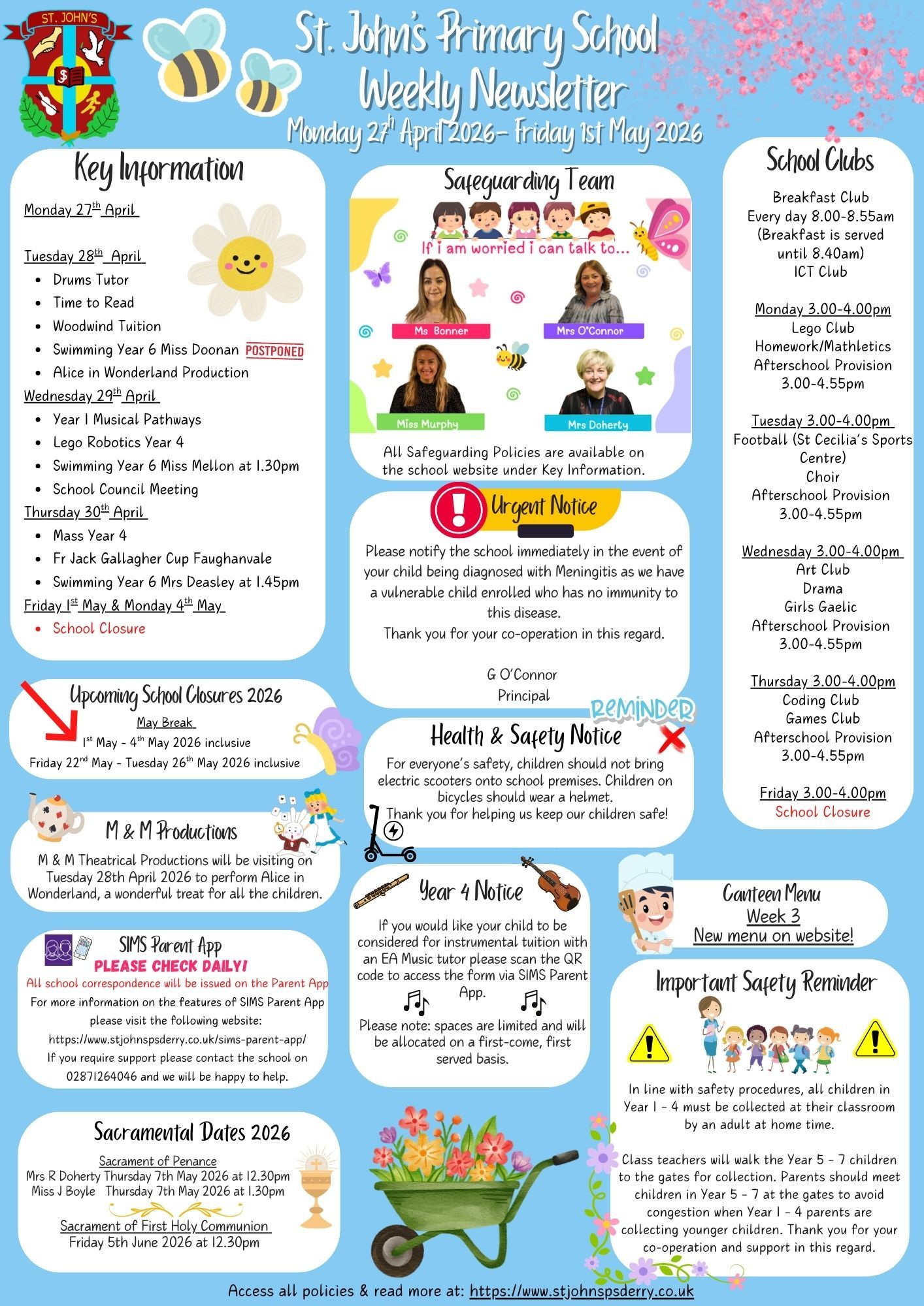 Weekly Newsletter Monday 27th April 2026