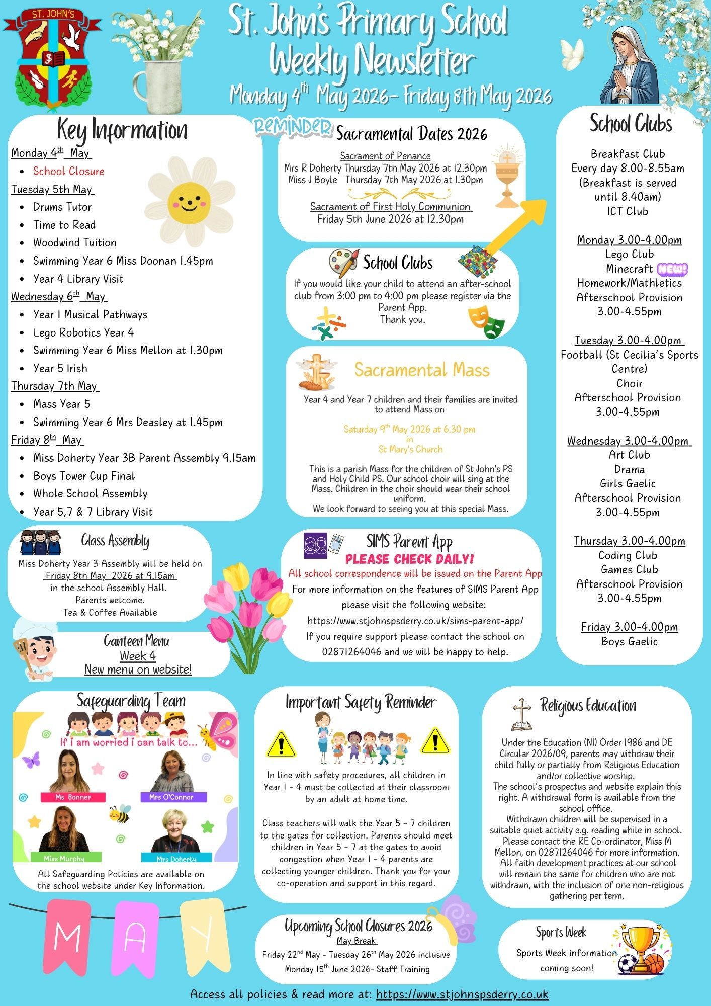 Weekly Newsletter Monday 4th May 2026