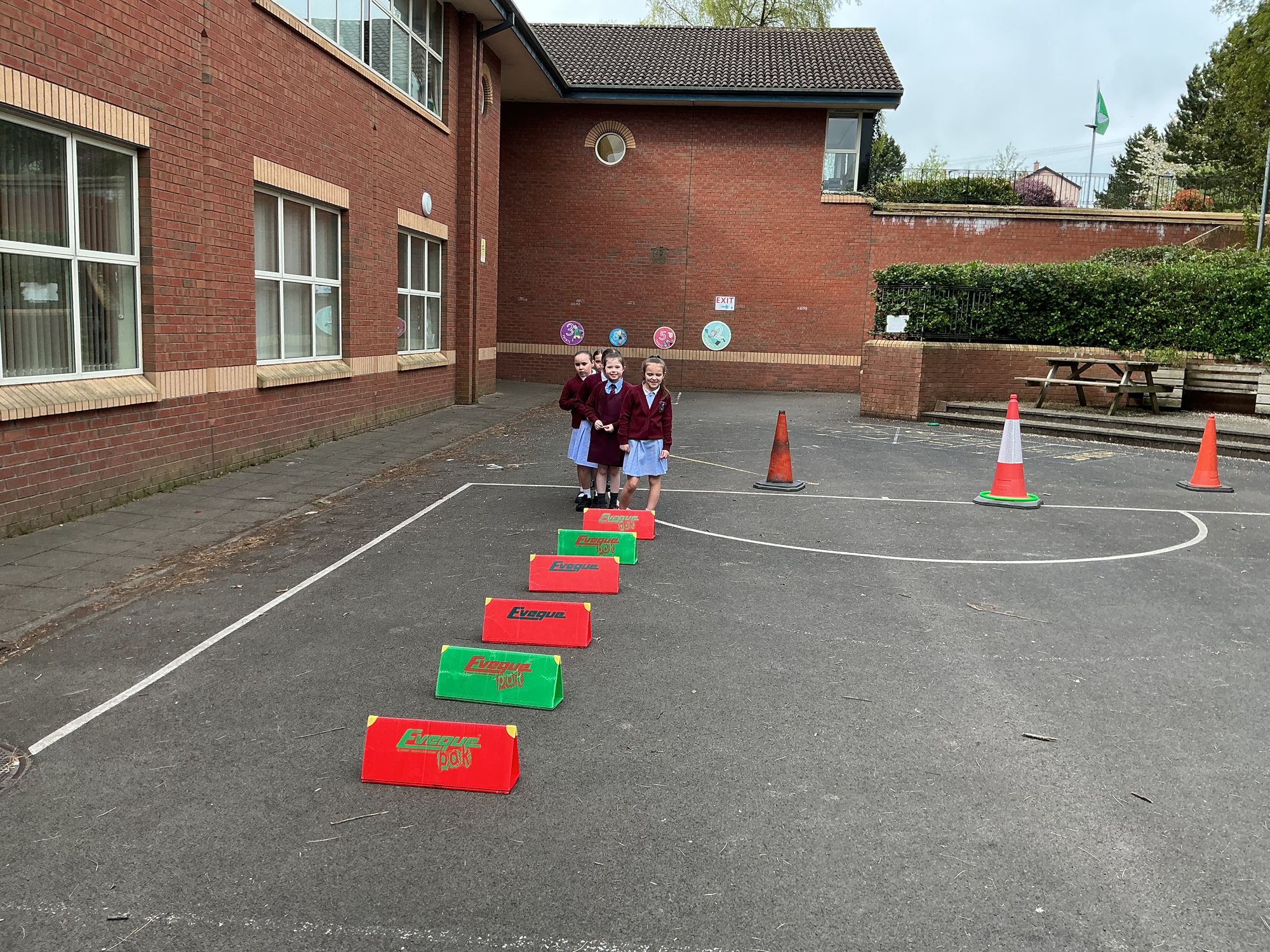Year 4B - Activity stations outdoors