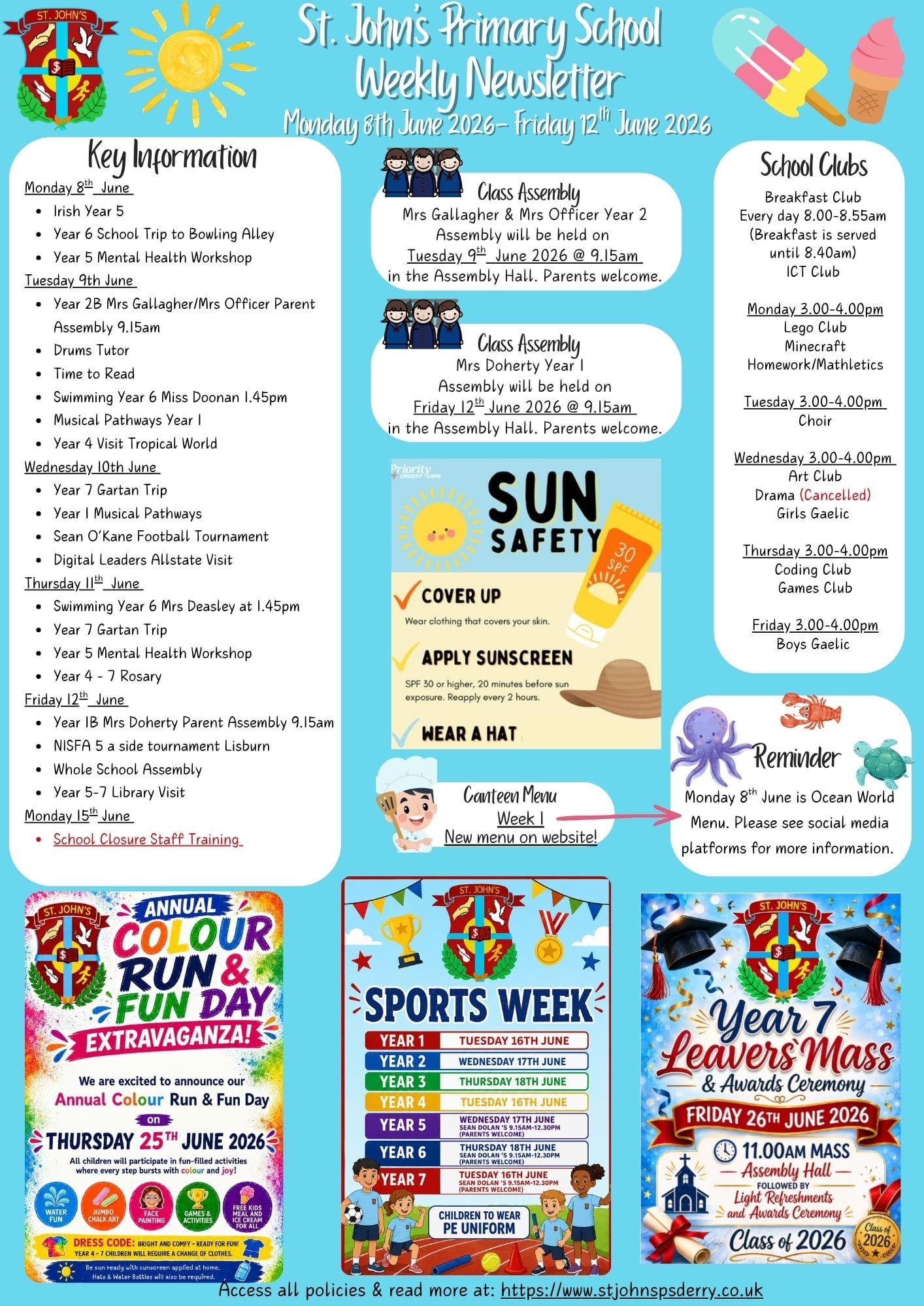 Weekly Newsletter Monday 8th June 2026