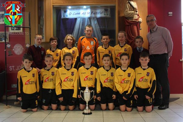 St John's football team won the 'A' League trophy at St Columb's College