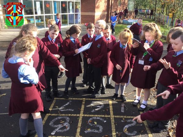 Maths Week Ireland......enjoying the maths trail around our school.