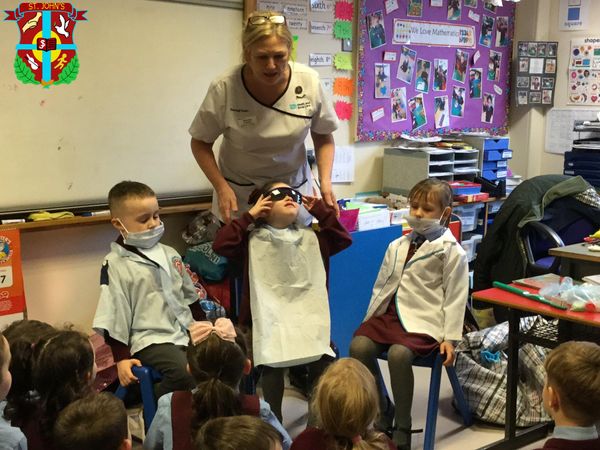 Year 2 had a visit from the Dental Nurse today. Thank you, Jennifer.