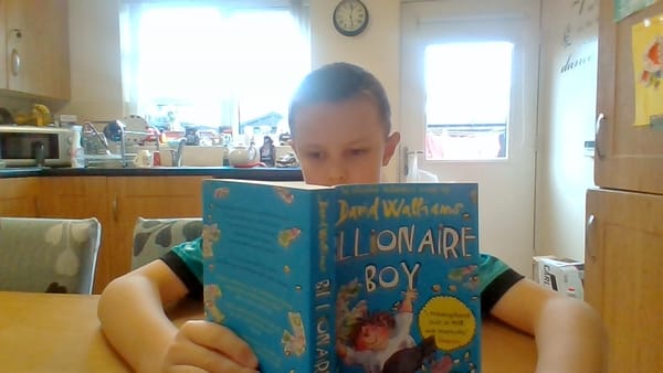 Year 7A enjoying World Book Day art and reading activities