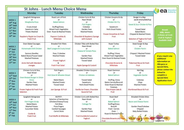 Menu 2022 - 2023