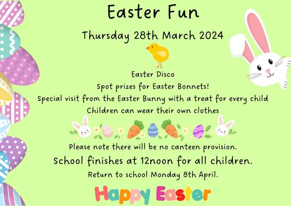 Easter Fun Thursday 28th March