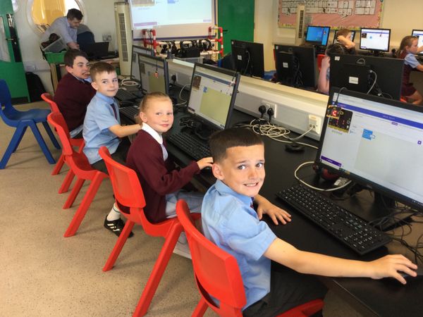 Year 4C enjoying our Microbit session