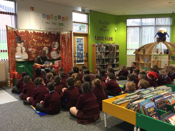 Year 4 - Christmas storytelling, fun activities and games at Creggan library