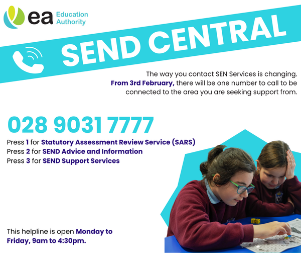 SEND Central telephone line