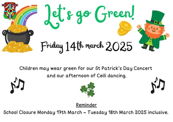 Reminder: Lets go Green!