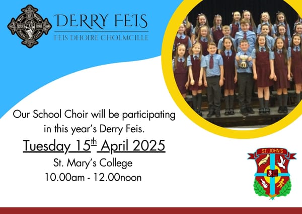 Reminder: Derry Feis