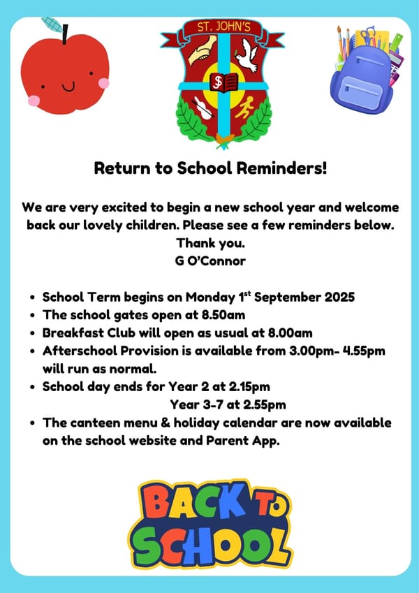 Welcome Back to School