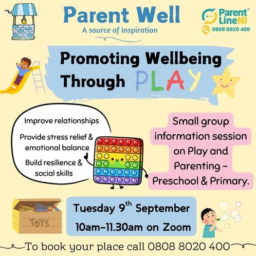 Promoting Wellbeing Through Play - Tuesday 9th September 2025