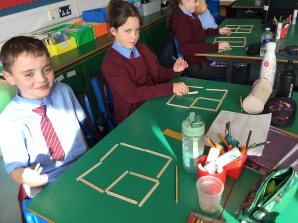 Enjoying some problem solving activities during Maths Week Ireland