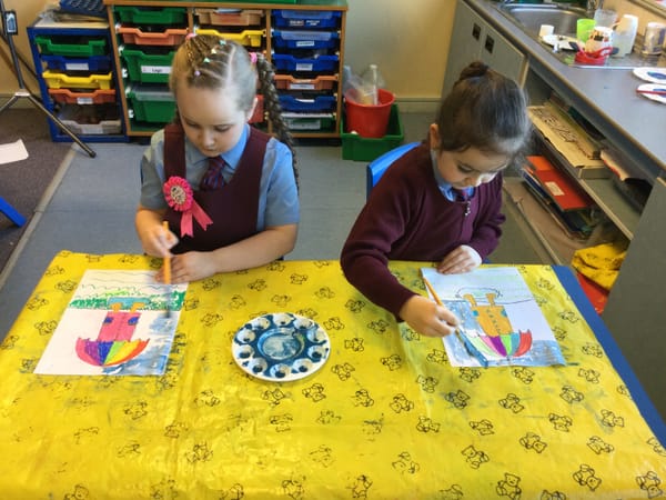 Wax Resistant Art in Year 3A