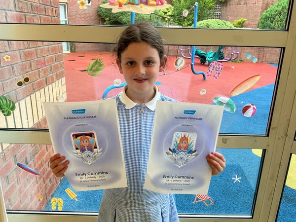 5 Platinum Certificates in Mathletics!