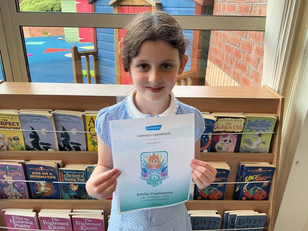 Emerald Mathletics Certificate in 3B!