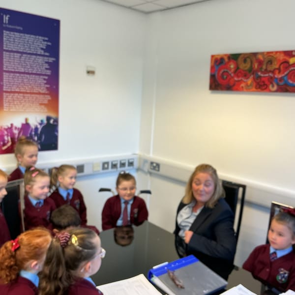 Year 2 visit Mrs O’Connor and the office staff.